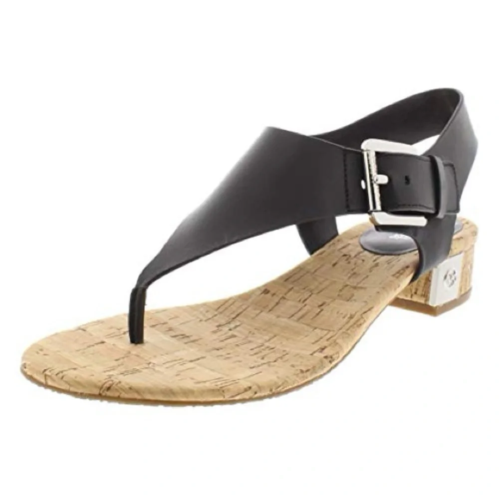 Michael Michael Kore London Thong Black Sandals